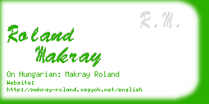 roland makray business card